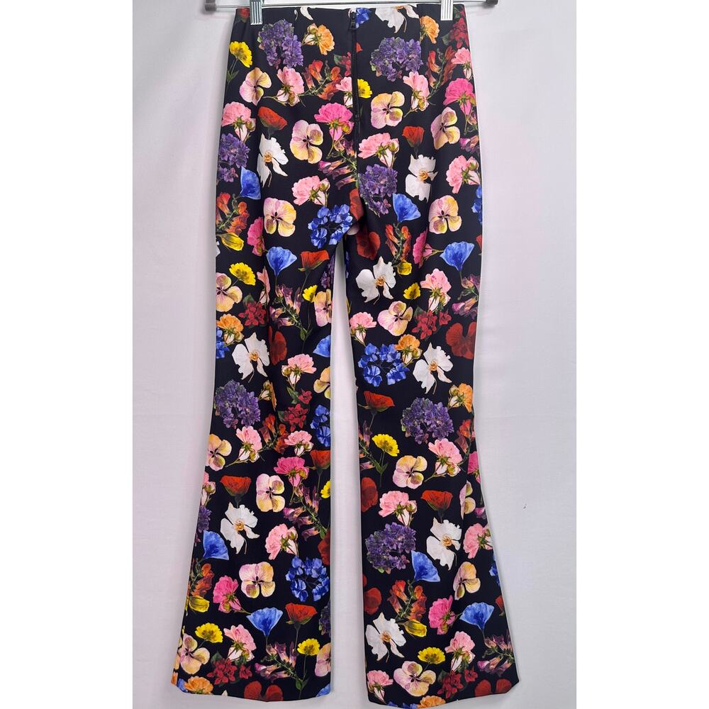 Alice + Olivia RMP Bootcut Pants Timeless Blossom Floral Mid Rise Size 0 - Picture 5 of 15